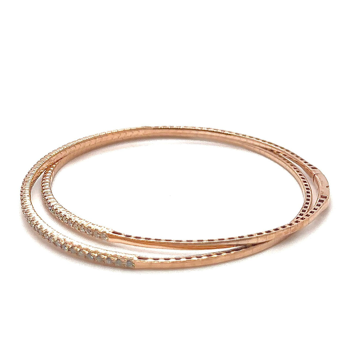 Round Diamond Tennis Bracelet - 14K Rose Gold
